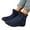 Blue, variant on Snow Boots for Women Stitching Furry Lined Zipper High Top Winter Ankle Booties Outdoor Non-Slip Walking Shoes