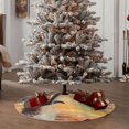 thumbnail image 5 of Salouo Sailing Dancing Dolphin Christmas Tree Skirt 30" Farmhouse Christmas Decorations Snowman Xmas Tree Skirt Tree Mat for Holiday Party Decor, 5 of 8