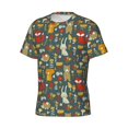thumbnail image 5 of Vsdgher Cute Animal Forest Print Men's Dry Fit Mesh Athletic Shirts Moisture Wicking Tennis T-Shirt Tops, 5 of 9