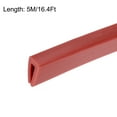 thumbnail image 3 of Fits 0.1-1.5mm Edge 5M/16.4Ft Length Trim U Seal Extrusion Silicone Red, 3 of 5