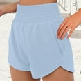 thumbnail image 2 of Charmgo Womens Shorts Clearance, Womens Running Quick Dry Shorts Workout Elastic Waist Athletic Yoga Pants Sports Pants Running Shorts for Women Shorts for Women Capri Pants for Women Light Blue, 2 of 6