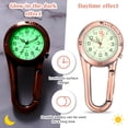thumbnail image 2 of Wosthever Reloj analógico de cuarzo compacto y ligero con clip para actividades al aire libre Reloj con gancho para exteriores Premium Escalada Bronce, 2 of 6