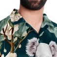 thumbnail image 5 of Koala Men's Short Sleeve Hawaiian Beach Poplin Shirt Casual Printed Button Down Summer Unisex Shirt, 5 of 6