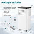 thumbnail image 3 of Gymax Climatiseur Portatif 10000 BTU avec Panneau de Commande et Télécommande, 3 of 10