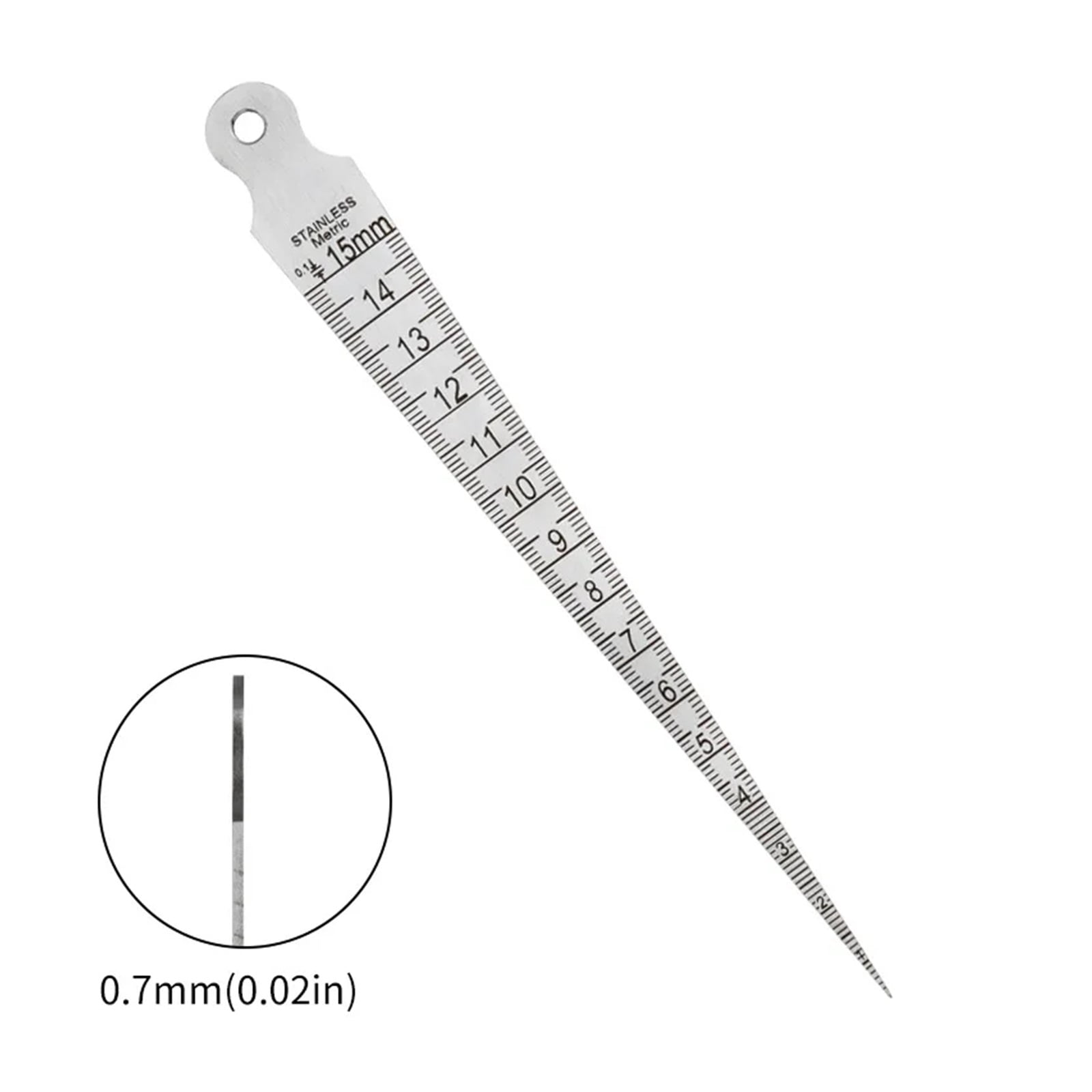 1-15 Mm Taper Ruler Stainless Steel Gap Hole Measuring Tool Double-sided Wedge-shaped Aperture Scale Feeler Gauges Filler Gauge ,Corrosion-Resistant