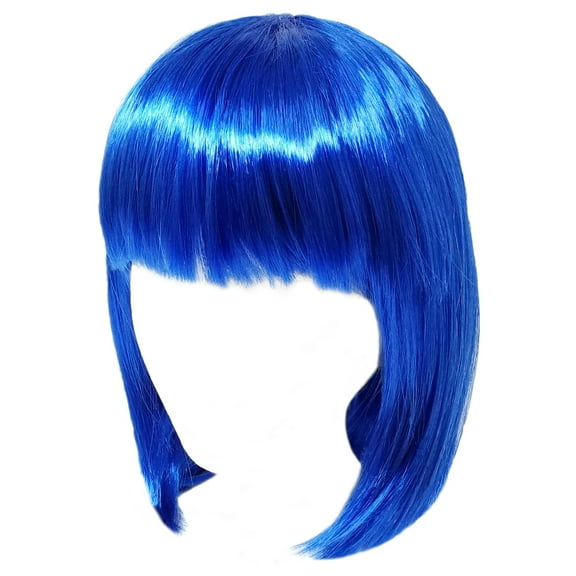SeasonsTrading 12” Short Blue Bob Wig - Women Cosplay Costume Party