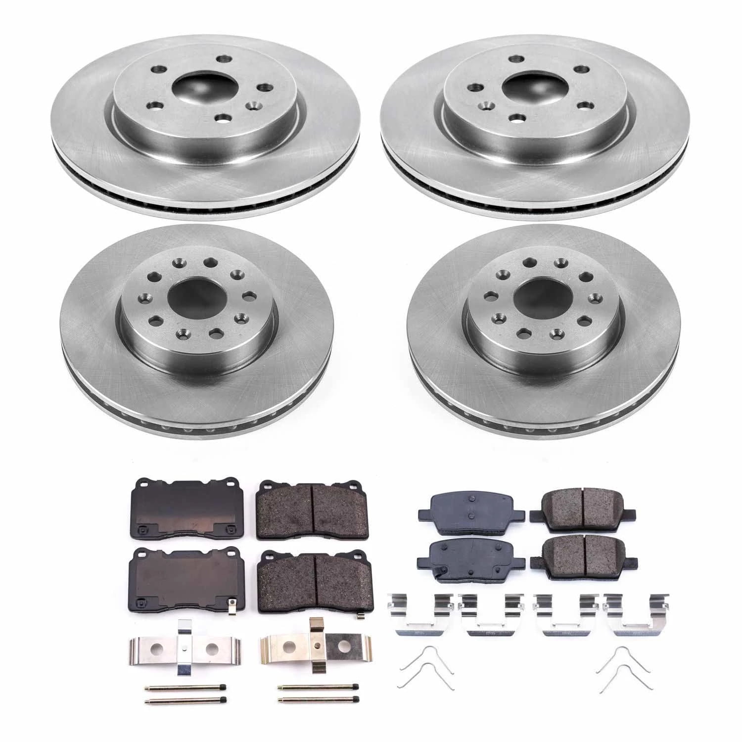 PowerStop Front and Rear Stock Replacement Brake Pad and Rotor Kit Fits: CHEVROLET Select Models KOE7293