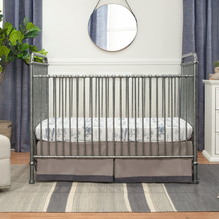 Silver metal crib cheap