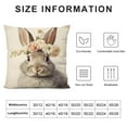 thumbnail image 5 of GOSMITH  Easter Bunny Throw Pillow Cover Cute Rabbits Bunny Pillows Floral Easter Bunny Decor Throw Pillow Case Cushion Cover Decorations for Home Sofa Bed, 5 of 5