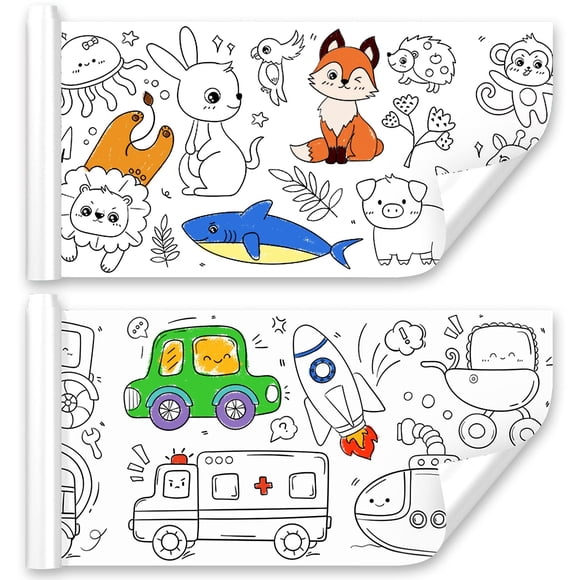 Rollo de dibujo infantil Keweis, 300 x 30 cm, pegatinas DIY