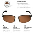 thumbnail image 2 of Xagger Polarized Rimless Driving Sunglasses for Men Metal Frame Anti-Glare UV400 Protection Sun Glasses, 2 of 6