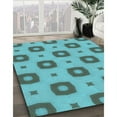 thumbnail image 3 of Ahgly Company Machine Washable Indoor Rectangle Transitional Aquamarine Stone Green Area Rugs, 6' x 9', 3 of 7