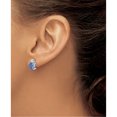thumbnail image 4 of Sterling Silver Rhodium-Plated Blue And White Cz Stud Earrings (11.22 X 8) Made In China qe14261, 4 of 6