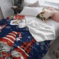 thumbnail image 3 of Christmas Tree Gnomes Throw Flannel Blanket 32x48In Winter Snowflake Eucalyptus Leaves Navy Super Soft Cozy Bed Blanket, Lightweight Plush Fuzzy Bed Throw for Bedroom Sofa Couch Living Room, 3 of 4