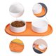 thumbnail image 3 of Juego de cuencos de cerámica para perros con tapete de silicona, cuenco de alimentación para perros de boca ancha, antideslizante y antiderrames, 3 of 5