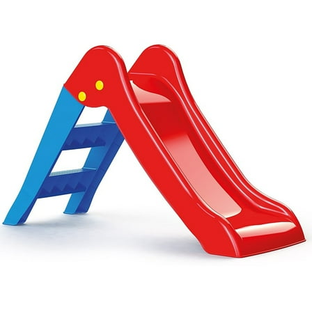 Dolu: My First Slide: Red & Blue - Indoor & Outdoor Toy, Foldable Slope, 2 Step Ladder, Durable Plastic, Playground Equipment, Toddlers & Kids Ages 2 