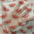 thumbnail image 3 of Fruits Tulle Curtains with Rod Pocket, Watercolor Fresh Watermelons Yummy Summer Food Harvest Paintbrush Display, Sheer Drape for Wedding Party 2 Panels, 7 Sizes, Cream Red Jade Green, by Ambesonne, 3 of 3