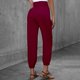 thumbnail image 4 of Pantalones palazzo de lino con cintura elástica, pierna ancha y bolsillos para mujer, 4 of 6