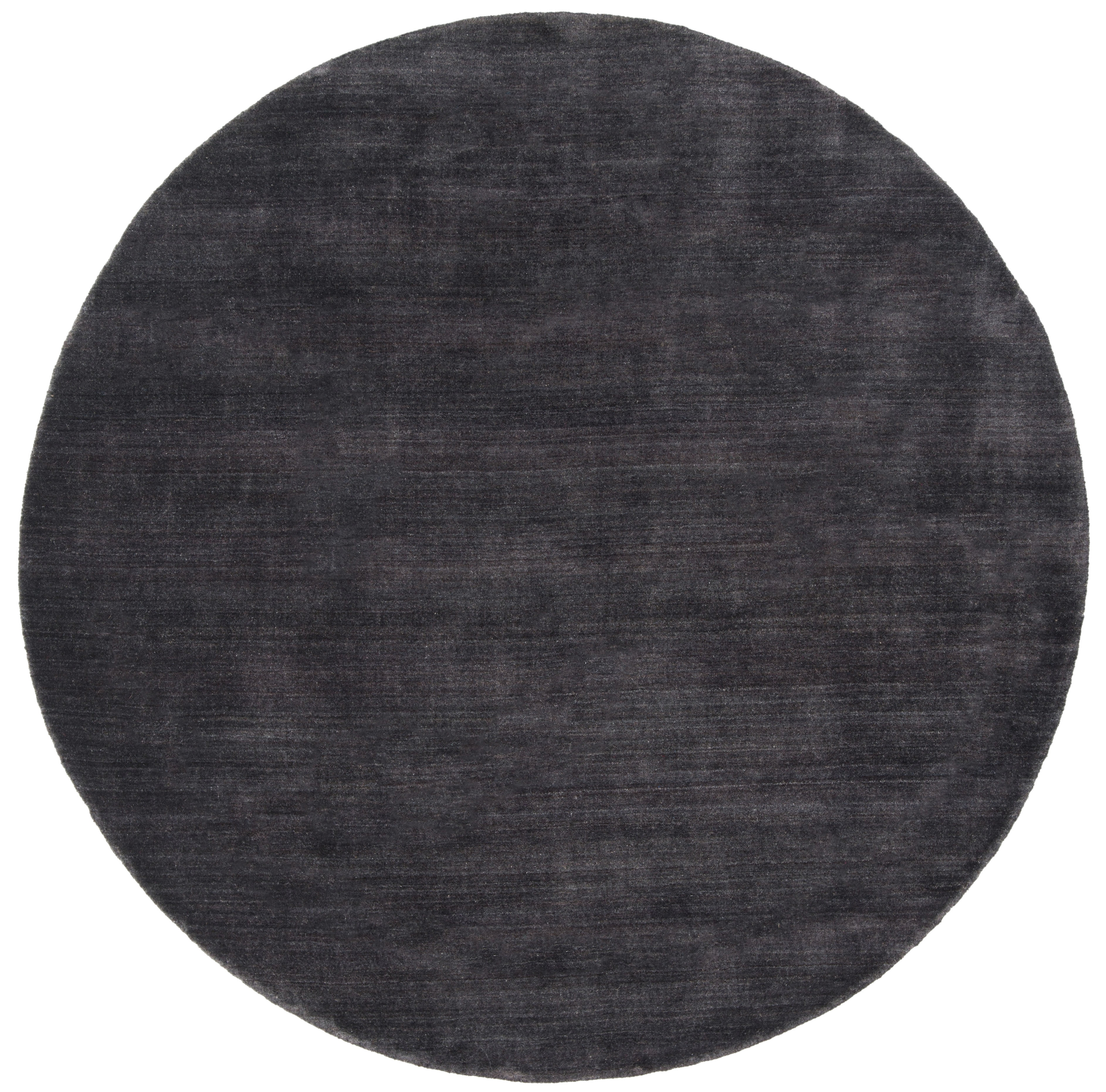 SAFAVIEH Himalaya Vince Striped Area Rug, Black, 8' x 8' Round