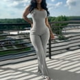 thumbnail image 2 of IROINNID Sleeveless Suspender Jumpsuit For Women Full-Length Summer Fashion Casual U-neck One-piece Sling One-piece Trousers One-piece Trousers Jumpsuit, 2 of 6