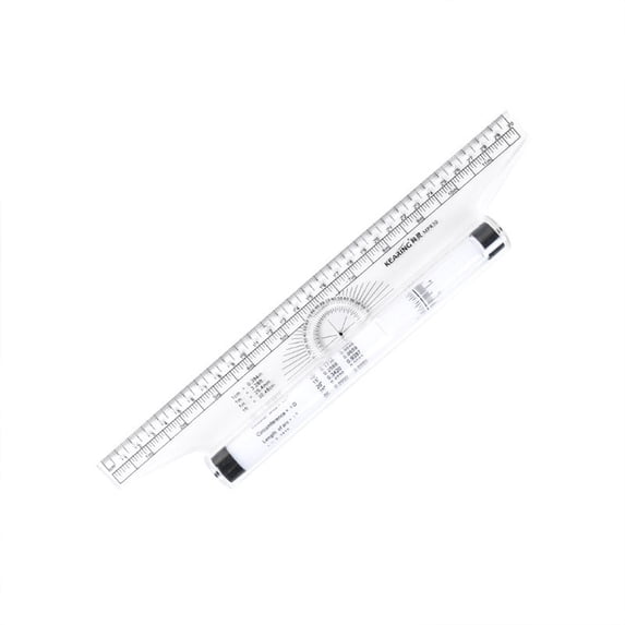 30cm Parallel Ruler Multifunctional Drawing Parallel Rolling Push Ruler Protractor Scale Ruler