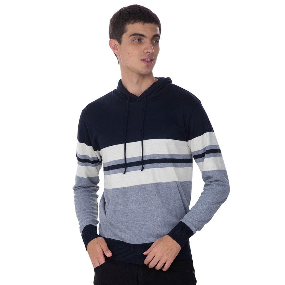 SUDADERA A RAYAS CON GORRO PARA HOMBRE Walmart en línea