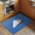 thumbnail image 3 of Blue Sky Bathroom Rug Washable 2x3 Entryway Rug Non Slip Abstract Sky White Minimalist Front Door Mat Low Pile Indoor Doormat Throw Floor Carpet for Kitchen Bedroom Entrance, 3 of 9
