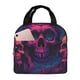thumbnail image 1 of Easygdp Purple-Red Skull Bolsa Térmica Premium - Tela Oxford Impermeable, Gran Capacidad, Bolsillo Frontal, Unisex para Trabajo, Escuela, Actividades al Aire Libre y Picnics, 1 of 8