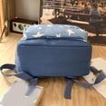 thumbnail image 5 of Mochila de nailon de gran capacidad estilo japonés con estampado de estrellas blancas, impermeable, ideal para la escuela, viajes y uso diario., 5 of 5