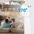 thumbnail image 2 of 1080p Wireless WIFi Camera Digital Zoom AI Human Detect Camera Night Vision Baby Security Surveillance IP Camera, 2 of 10