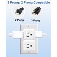 thumbnail image 2 of 3 Paquetes De Extensores De Enchufes Múltiples – Divisor De Pared Eléctrico De 3 Tomas – Adaptador De Toma De Pared Cuadrado De 3 Vías Diseño Compacto Que Ahorra Espacio Para Cruceros, Hogar, Oficina,, 2 of 5