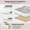 thumbnail image 4 of IR Imperial Rooms Shaggy Rug 8x10ft for Bedroom Fluffy Shag Rug Anti-Slip Living Room Washable Soft Carpet Tie Dye Light Gray, 4 of 9