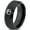 Black Bevel Tungsten, variant on Tungsten Bony Skull Skeleton Head Band Ring 8mm Men Women Comfort Fit Black Dome Polished