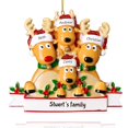 thumbnail image 1 of witfox Adornos navideños familiares personalizados 2023 - Adornos navideños personalizados Familia de 5, Calcetín con nombre personalizado Adornos navideños Regalos navideños personalizados para miemb, 1 of 4