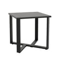 thumbnail image 5 of COOS BAY Iron Luxe Modern Outdoor Patio Aluminum Black Side Table, All Weather Metal Outdoor Square Table, 5 of 9