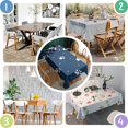 thumbnail image 5 of Paw Print Rectangle Tablecloth 60"x120",Waterproof Polyester Rectangle Table Cloth, Wipeable Spillproof Polyester Tablecloth for Dining, Camping, Indoor and Outdoor, 5 of 6