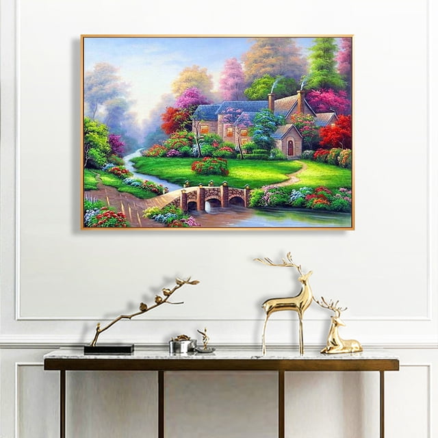 Cuadros Decorativos Cuadro de lienzo al óleo con vista al campo, pintura pintada a mano DIY por números, Kit de regalo Ndcxsfigh Nuevos Originales