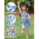 thumbnail image 4 of Vestido PATPAT vintage bohemio con volantes y mangas con volantes para niña de 7 a 8 años, 4 of 9