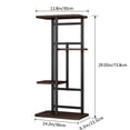 thumbnail image 5 of Seamika Plant Stand 4 Tier 5 Potted Indoor,Metal Plant Shelf for Multiple Plants,Iron Flower stand for Window Living Room Corner,Black Oak, 5 of 7