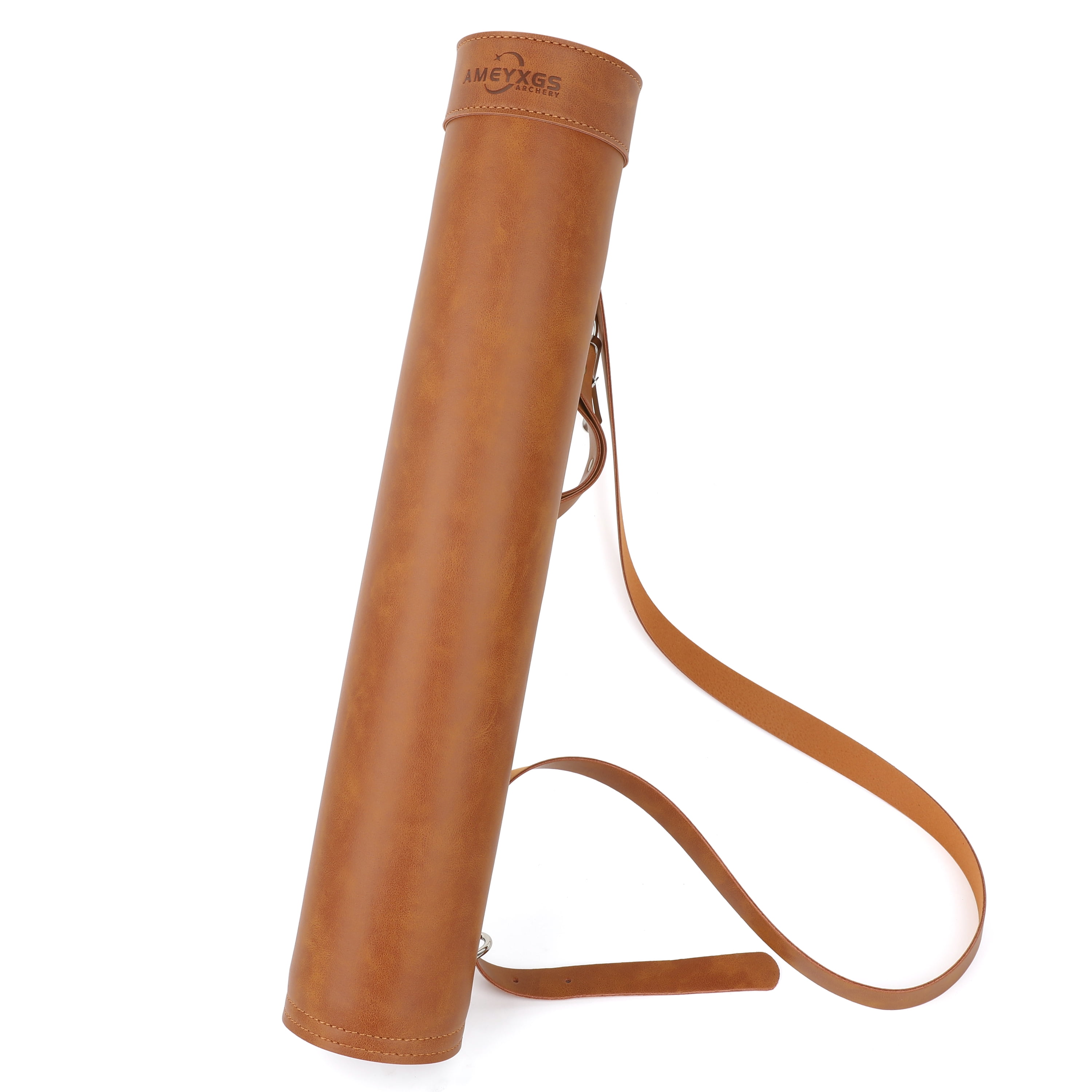 AMEYXGS Archery Arrow Quiver Brown PU Lenther
