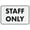 Warning Sign 3, variant on Staff Only Past This Point Reflective Aluminum Sign - 8"x12", Rust Free, Weather Resistant, Waterproof, Easy To Mount - Office, Restaurant, Hospital, Retail Backroom