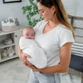 thumbnail image 4 of Comfy Cubs 2 Pack Muslin Swaddle Blankets - Receiving Blanket, Wrap for Boys & Girls (White), 4 of 5