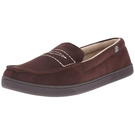 - Isotoner Men's Microsuede Moc Thinsulate Flat, Chocolate, Size 9.5
