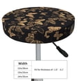 thumbnail image 4 of Balery Modern Golden Butterfly Fundas de asiento para taburete de bar redondo de tela de terciopelo ajustables que protegen de arañazos y manchas para sillas de 14 a 17 pulgadas.-13 inch, 4 of 7