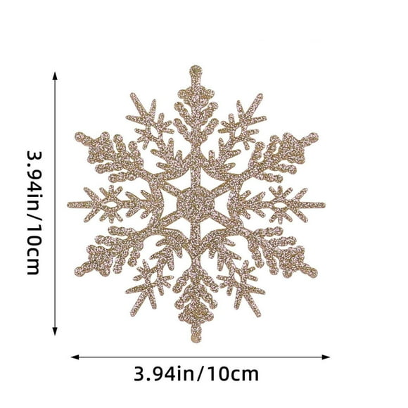 RKSTN christmas deals 12pcs Christmas Decorations 10CM Snowflake Plastic Snowflake Christmas Tree Decoration Hollow Snowflake Pendant