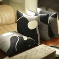 thumbnail image 2 of Set of 4 Throw Pillow Covers Black Decorative Throw Pillows for Couch Abstract Modern 18x18 Pillow Cases for Bed Sofa Living Room Accent Cushion Cover Boho Artistic Grey White, 2 of 6