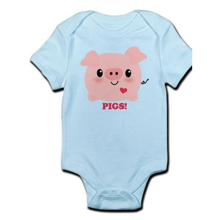 

CafePress - Kawaii I Love Pigs Infant Bodysuit - Baby Light Bodysuit