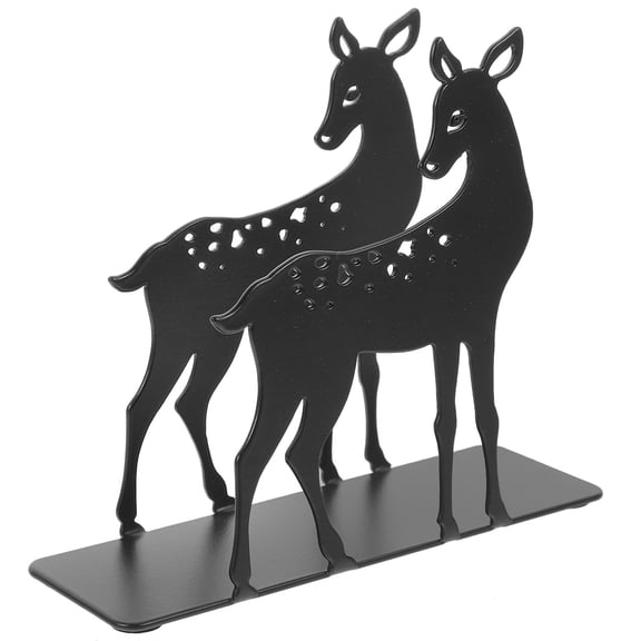 Deer Design Metal Napkin Holder Tabletop Stand Vintage Iron Tissue Dispenser