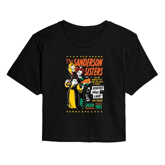Hocus Pocus - All Hallows Eve Poster - Juniors Cropped Graphic T-Shirt