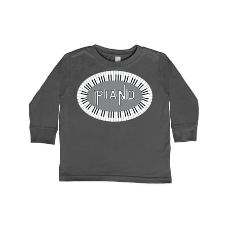 

Inktastic Piano Keys Oval Gift Toddler Boy or Toddler Girl Long Sleeve T-Shirt